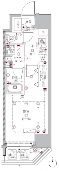 クレイシアIDZ中野アーバンスクエアの間取り図