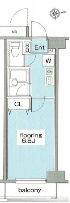 メゾンエクレーレ新宿西戸山の間取り図