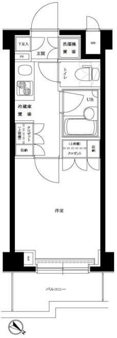 ルーブル目黒不動前の間取り図