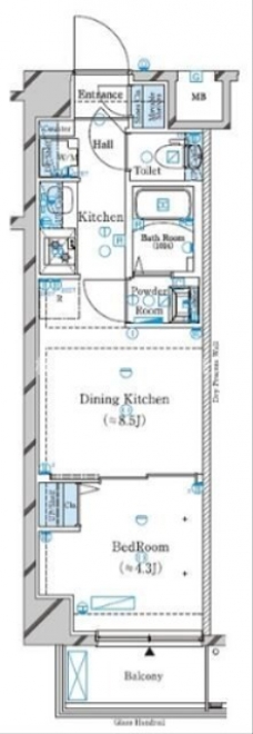ガリシア品川南大井の間取り図