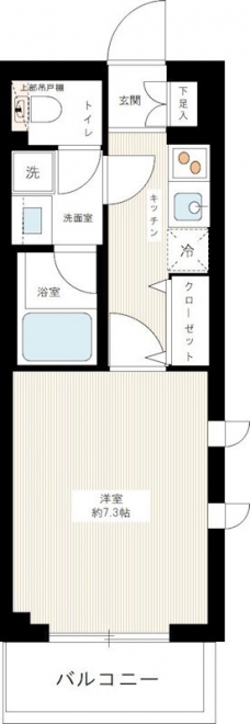ＡＲＣＯＢＡＬＥＮＯ ＯＳＨＩＡＧＥ ＥＡＳＴの間取り図