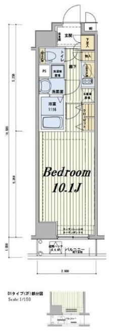 メインステージ浅草橋駅前の間取り図
