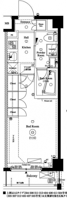 アクサス西馬込アジールコートの間取り図