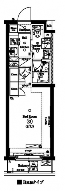 アークマーク梅屋敷アジールコートの間取り図