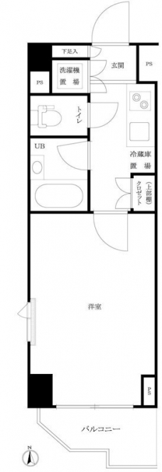ルーブル西早稲田弐番館の間取り図