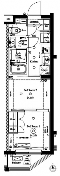 アークマーク中野坂上の間取り図