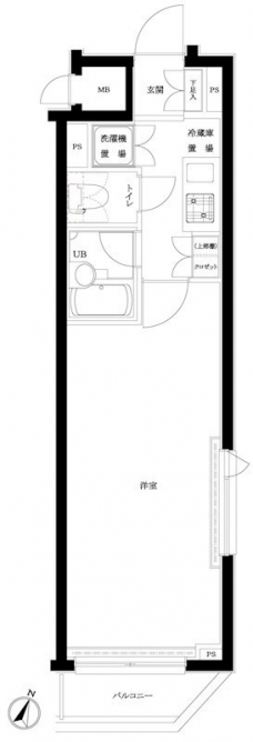 ルーブル渋谷初台の間取り図