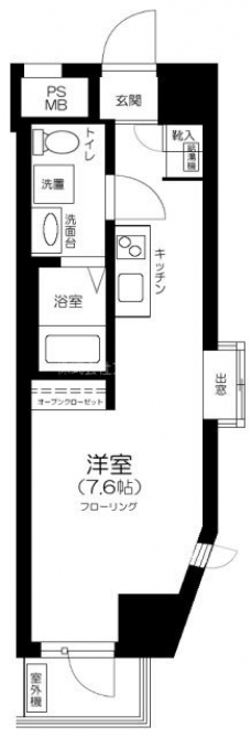ライオンズマンション市谷薬王寺の間取り図
