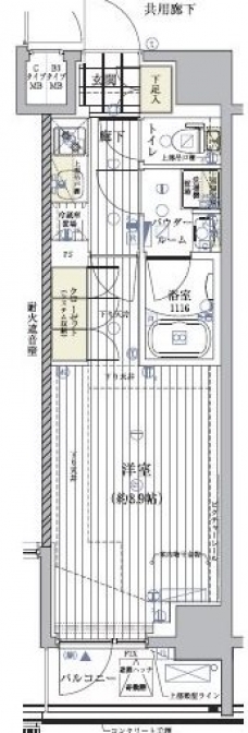 メインステージ自由が丘の間取り図