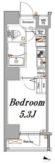 アクサス板橋本町Sta.の間取り図