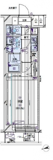 メインステージ府中中河原駅前の間取り図