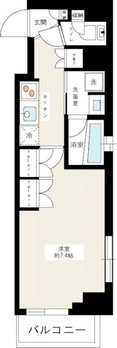アクサス武蔵小山アジールコートの間取り図