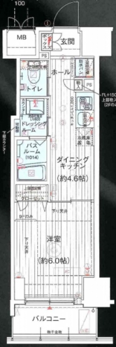 エステムプラザ芝公園の間取り図