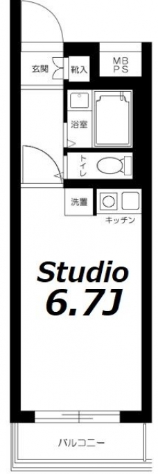 品川大井町スカイレジテルの間取り図