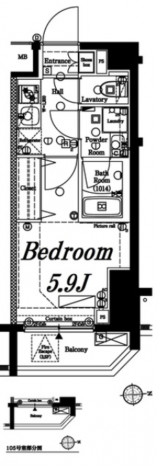 アクサス品川大井町の間取り図