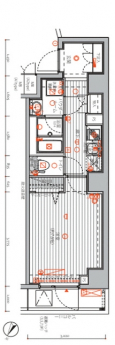 メインステージ千代田岩本町コモデの間取り図