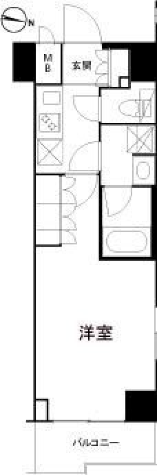 ルーブル方南町弐番館の間取り図