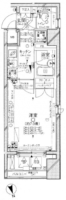 パレステュディオ新宿御苑駅前の間取り図