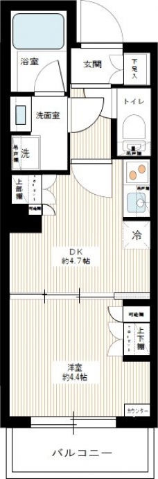 ＡＲＣＯＢＡＬＥＮＯ ＩＴＡＢＡＳＨＩＳＡＫＵＲＡＧＡＷＡの間取り図