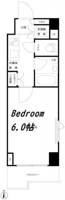 ルーブル西早稲田弐番館の間取り図