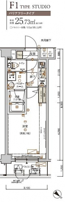 メインステージ小竹向原の間取り図