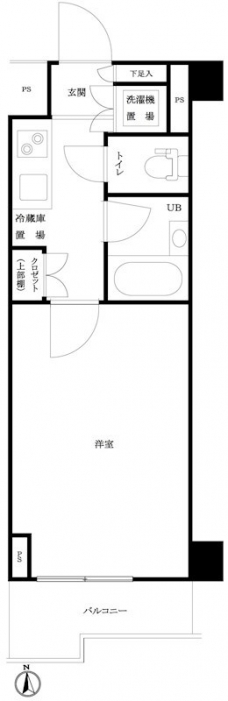 ルーブル西早稲田弐番館の間取り図