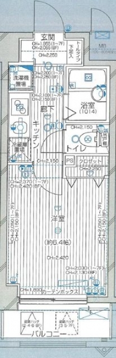 ラグジュアリーアパートメント・デュオ神楽坂の間取り図