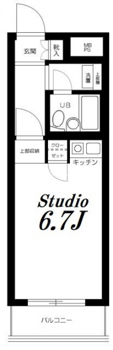 品川大井町スカイレジテルの間取り図