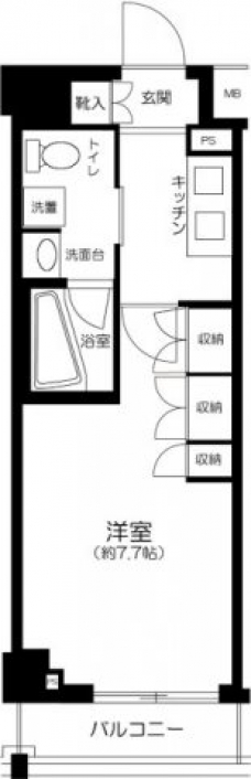アクサス西馬込アジールコートの間取り図
