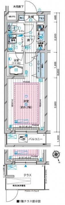 メインステージ都立家政の間取り図