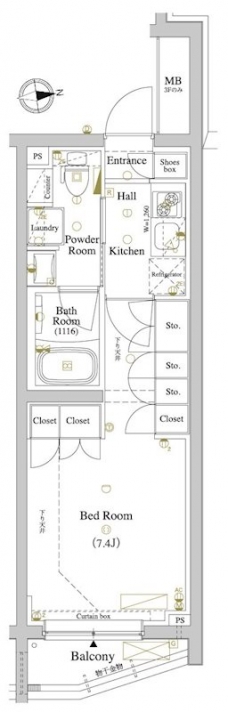 アクサス駒場東大前の間取り図