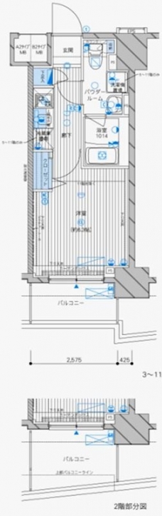 メインステージ八幡山の間取り図