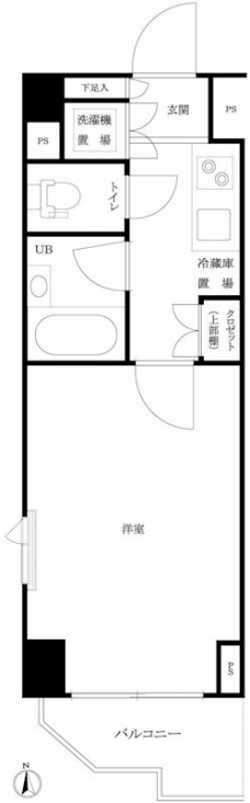 ルーブル西早稲田弐番館の間取り図
