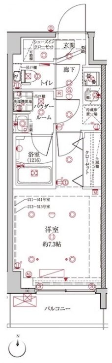 クレイシア板橋本町の間取り図