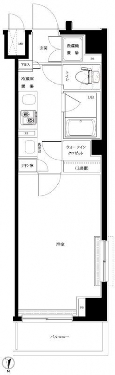 ルーブル大鳥居伍番館の間取り図