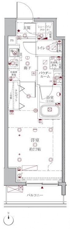 クレイシアIDZ中野アーバンスクエアの間取り図