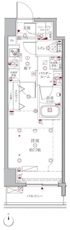 クレイシアIDZ中野アーバンスクエアの間取り図