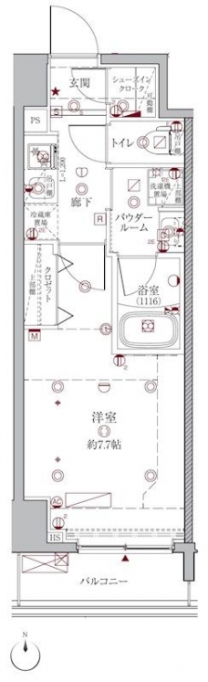 クレイシアIDZ中野アーバンスクエアの間取り図