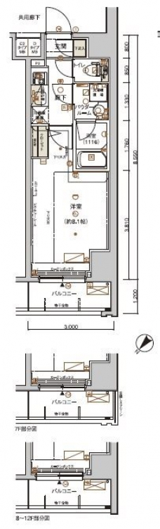 メインステージ小竹向原の間取り図