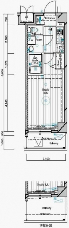メインステージ二子多摩川の間取り図
