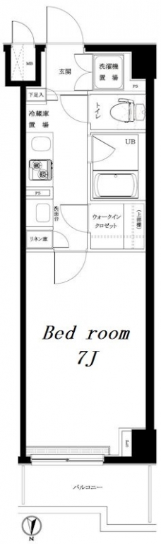 ルーブル大鳥居伍番館の間取り図