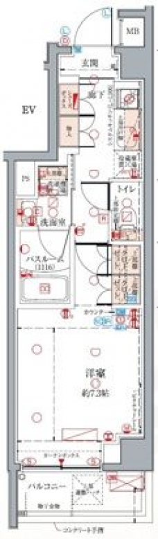 クレヴィスタ亀戸Vの間取り図