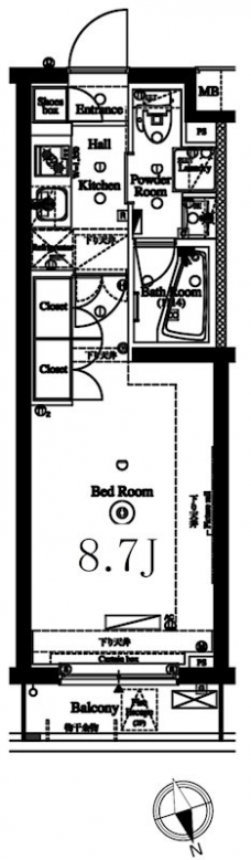 アークマーク梅屋敷アジールコートの間取り図