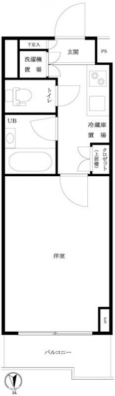ルーブル西早稲田弐番館の間取り図