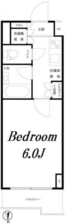 ルーブル西早稲田弐番館の間取り図