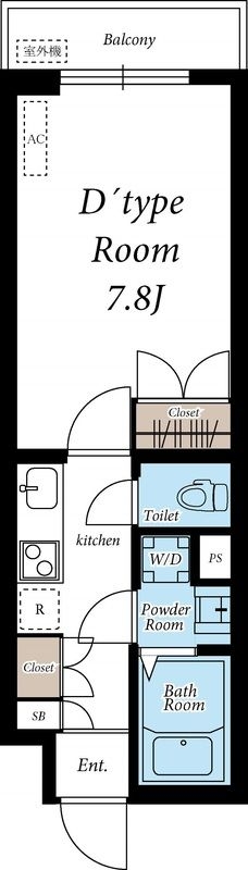 リブリ・K ＆ W 上池台の間取り図
